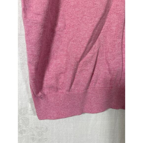 J Crew Sweater Small Pink Cotton Cashmere Short Sleeve - Picture 2 of 9